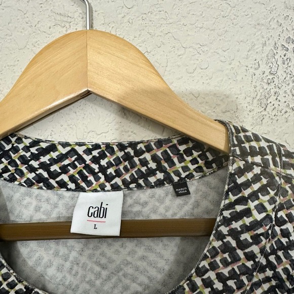 CAbi #5099 Full Zip Cliffside Moto Style Jacket Multicolor Abstract Print - Picture 9 of 12